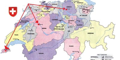 जिनेवा स्विट्जरलैंड के नक्शे यूरोप