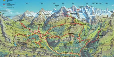 नक्शे लंबी पैदल यात्रा के मानचित्र स्विट्जरलैंड
