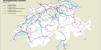 मानचित्र स्विट्जरलैंड के बंदरगाहों