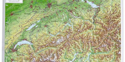मानचित्र स्विट्जरलैंड के 3 डी