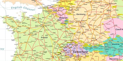 नक्शे के eurail नक्शा स्विट्जरलैंड