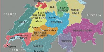 स्विट्जरलैंड आकर्षण का नक्शा